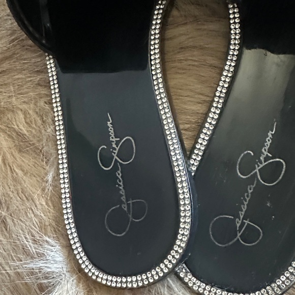 Jessica Simpson Leopard Rhinestone Sandals - Picture 3 of 4